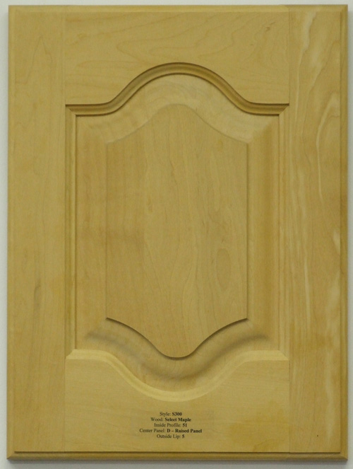 Calamus double arch cabinet door in maple