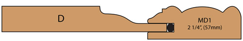 cross section of Montcrest cabinet door