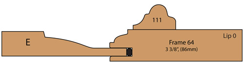 cross section of Hickling cabinet door