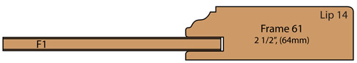 cross section of Gaven cabinet door