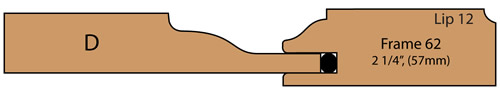 cross section of Tait cabinet door