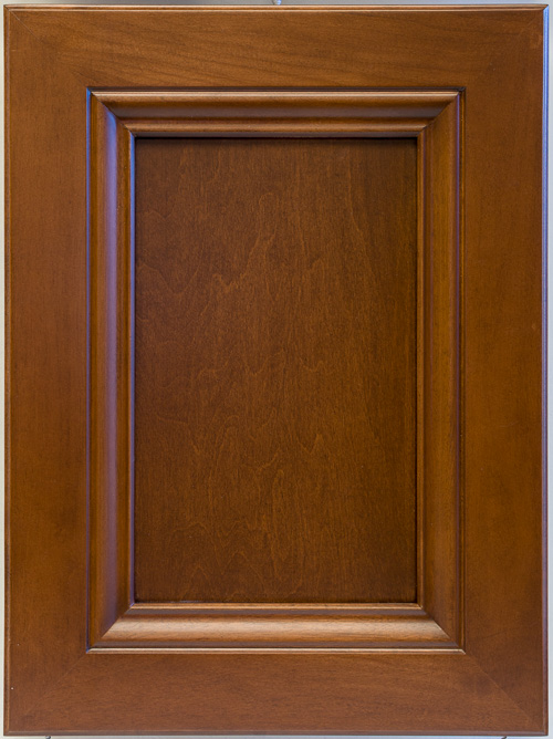 picture of Anita cabinet door finished in Heritage Walnut (brown tone) stain