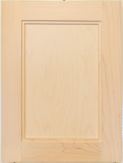 maple wood cabinet door finished in white