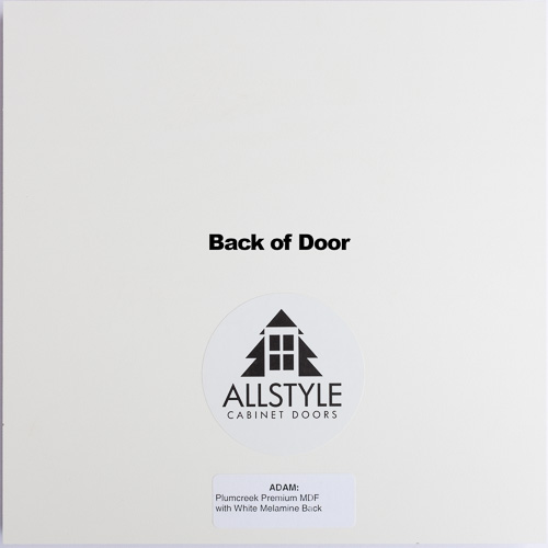 Adam back of door with paintable white melamine