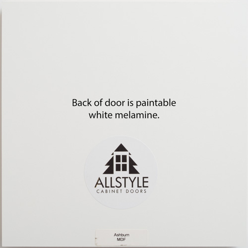 Ashburn back of door with paintable white melamine