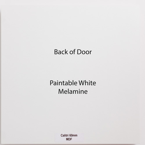 Calitri back of door with paintable white melamine