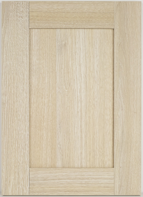 milky oak laminate cabinet door front view